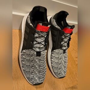 Adidas X PLR 10.5 Run Slip On Stretch Comfortable Black White Red Lightweight